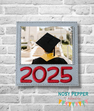 Load image into Gallery viewer, 2025 Frame machine embroidery design DIGITAL DOWNLOAD