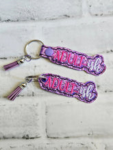 Load image into Gallery viewer, Adultish snap tab and eyelet fob set (single and multi files included) machine embroidery design DIGITAL DOWNLOAD