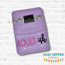 Load image into Gallery viewer, Adultish Notebook Cover 2 sizes available machine embroidery design DIGITAL DOWNLOAD