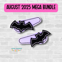Load image into Gallery viewer, Bat barrette cover machine embroidery design DIGITAL DOWNLOAD