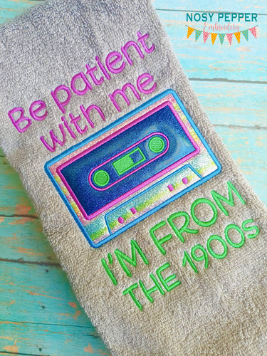 Be Patient With Me applique machine embroidery design (4 sizes included) DIGITAL DOWNLOAD