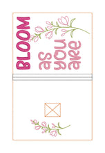 Load image into Gallery viewer, Bloom As You Are Notebook Cover 2 sizes available machine embroidery design 2025 Summer Mini Skill Builder Bundle DIGITAL DOWNLOAD