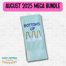 Load image into Gallery viewer, Bottoms Up sketchy machine embroidery design (4 sizes included) DIGITAL DOWNLOAD