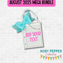 Load image into Gallery viewer, Class sign machine embroidery design (2 designs and 5 sizes included) DIGITAL DOWNLOAD