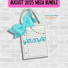 Load image into Gallery viewer, Class sign machine embroidery design (2 designs and 5 sizes included) DIGITAL DOWNLOAD