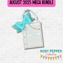 Load image into Gallery viewer, Class sign machine embroidery design (2 designs and 5 sizes included) DIGITAL DOWNLOAD