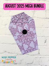 Load image into Gallery viewer, Coffin hot pad machine embroidery design (5 sizes included) DIGITAL DOWNLOAD