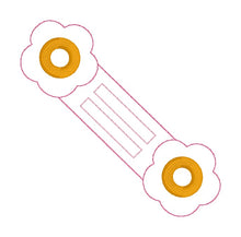 Load image into Gallery viewer, Floral cord cover machine embroidery design DIGITAL DOWNLOAD