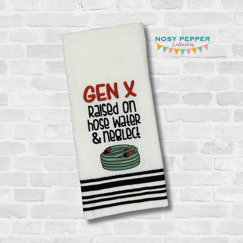 Gen X machine embroidery design (4 sizes included) DIGITAL DOWNLOAD