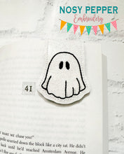 Load image into Gallery viewer, Ghost magnetic bookmark machine embroidery design (single and multi files included) DIGITAL DOWNLOAD