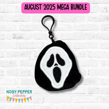 Load image into Gallery viewer, Ghost Face mini stuffie machine embroidery design DIGITAL DOWNLOAD