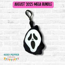 Load image into Gallery viewer, Ghost Face mini stuffie machine embroidery design DIGITAL DOWNLOAD