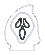 Load image into Gallery viewer, Ghost Face stuffie (5 sizes included) machine embroidery design DIGITAL DOWNLOAD