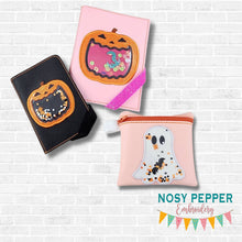 Load image into Gallery viewer, Halloween shaker set (ITH bag with 5 sizes and notebook cover with 2 sizes included) machine embroidery design DIGITAL DOWNLOAD
