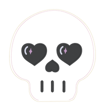 Load image into Gallery viewer, Heart Skull stuffie (5 sizes included) machine embroidery design DIGITAL DOWNLOAD