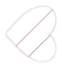 Load image into Gallery viewer, Heart Diagonal Quilted Mug rug envelope machine embroidery design (5 sizes included) DIGITAL DOWNLOAD