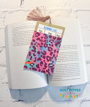 Load image into Gallery viewer, Reading log bookmark 5x7 hoop machine embroidery design DIGITAL DOWNLOAD