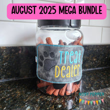Load image into Gallery viewer, Treat Dealer Jar band (3 sizes included) machine embroidery design DIGITAL DOWNLOAD