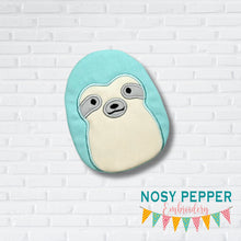 Load image into Gallery viewer, Sloth applique ITH Mug rug & Coaster June 2024 Mystery Bundle machine embroidery design (5 sizes included) DIGITAL DOWNLOAD