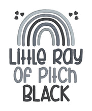 Load image into Gallery viewer, Little Ray Of Pitch Black machine embroidery design (4 sizes included) DIGITAL DOWNLOAD