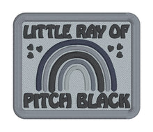 Load image into Gallery viewer, Little Ray Of Pitch Black patch (2 sizes included) machine embroidery design DIGITAL DOWNLOAD