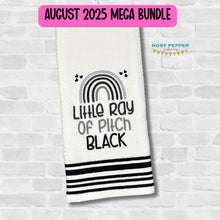 Load image into Gallery viewer, Little Ray Of Pitch Black machine embroidery design (4 sizes included) DIGITAL DOWNLOAD