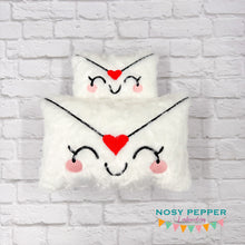 Load image into Gallery viewer, Love Letter stuffie (5 sizes included) machine embroidery design DIGITAL DOWNLOAD