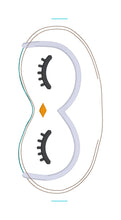 Load image into Gallery viewer, Penguin sleep mask machine embroidery design (2 sizes included) DIGITAL DOWNLOAD