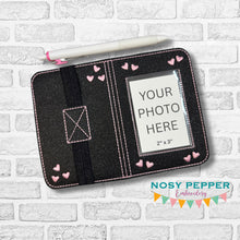 Load image into Gallery viewer, Photo Notebook Cover 2 sizes available machine embroidery design DIGITAL DOWNLOAD