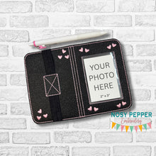 Load image into Gallery viewer, Photo Notebook Cover 2 sizes available machine embroidery design DIGITAL DOWNLOAD