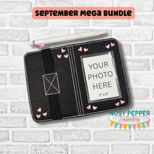 Load image into Gallery viewer, Photo Notebook Cover 2 sizes available machine embroidery design DIGITAL DOWNLOAD