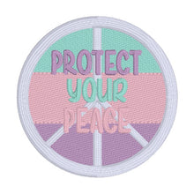 Load image into Gallery viewer, Protect Your Peace patch Oct '24 Mystery Bundle (2 sizes included) machine embroidery design DIGITAL DOWNLOAD