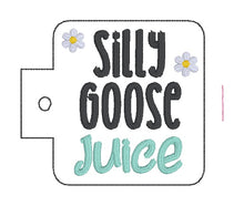 Load image into Gallery viewer, Silly Goose Juice Bottle Band machine embroidery design DIGITAL DOWNLOAD