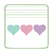 Load image into Gallery viewer, Sketchy Heart ITH Bag DEC 24 Mystery Bundle embroidery design (5 sizes available) DIGITAL DOWNLOAD