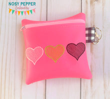 Load image into Gallery viewer, Sketchy Heart ITH Bag DEC 24 Mystery Bundle embroidery design (5 sizes available) DIGITAL DOWNLOAD