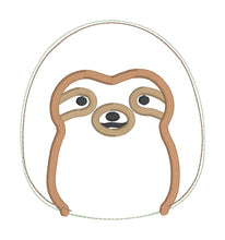 Load image into Gallery viewer, Sloth applique ITH Mug rug & Coaster June 2024 Mystery Bundle machine embroidery design (5 sizes included) DIGITAL DOWNLOAD