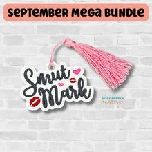 Load image into Gallery viewer, Smut Mark bookmark machine embroidery design DIGITAL DOWNLOAD