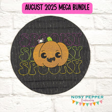 Load image into Gallery viewer, Spooky hot pad machine embroidery design (5 sizes included) DIGITAL DOWNLOAD