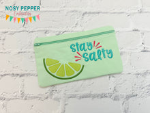 Load image into Gallery viewer, Stay Salty ITH Bag 2025 Summer Mini Skill Builder Bundle (5 sizes available) machine embroidery design DIGITAL DOWNLOAD