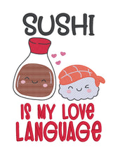 Load image into Gallery viewer, Sushi sketchy machine embroidery design (4 sizes included) DIGITAL DOWNLOAD