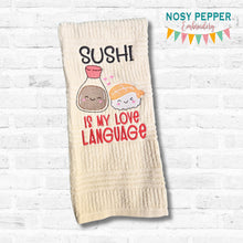 Load image into Gallery viewer, Sushi sketchy machine embroidery design (4 sizes included) DIGITAL DOWNLOAD