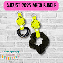 Load image into Gallery viewer, Tennis hair tie holder (2 sizes included) machine embroidery design DIGITAL DOWNLOAD