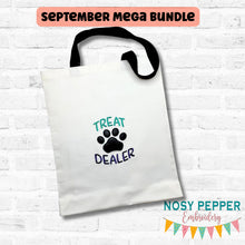 Load image into Gallery viewer, Treat Dealer applique machine embroidery design (4 sizes included) DIGITAL DOWNLOAD