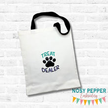 Load image into Gallery viewer, Treat Dealer applique machine embroidery design (4 sizes included) DIGITAL DOWNLOAD