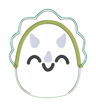 Load image into Gallery viewer, Triceratops stuffie (5 sizes included) machine embroidery design DIGITAL DOWNLOAD