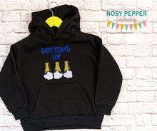Load image into Gallery viewer, Bottoms Up sketchy machine embroidery design (4 sizes included) DIGITAL DOWNLOAD