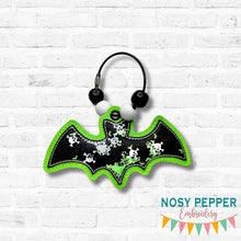 Load image into Gallery viewer, Bat Applique Shaker Bag tag machine embroidery design DIGITAL DOWNLOAD