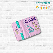 Load image into Gallery viewer, Bloom As You Are Notebook Cover 2 sizes available machine embroidery design 2025 Summer Mini Skill Builder Bundle DIGITAL DOWNLOAD
