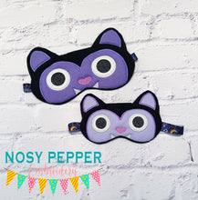 Load image into Gallery viewer, Bat Applique Sleep Mask machine embroidery design (2 sizes included) DIGITAL DOWNLOAD