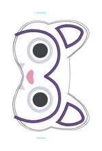 Load image into Gallery viewer, Bat Applique Sleep Mask machine embroidery design (2 sizes included) DIGITAL DOWNLOAD